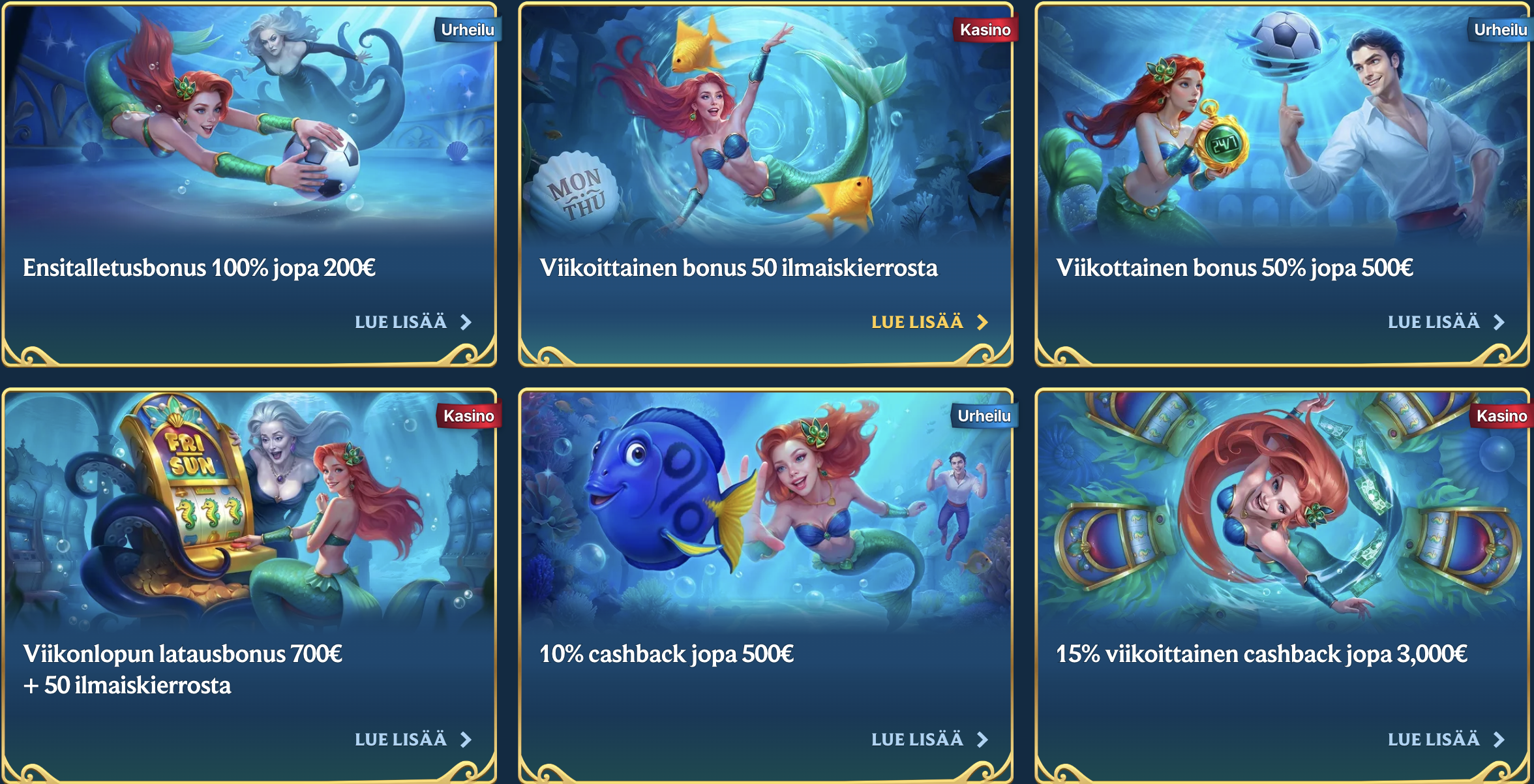 AquaWin Casinon Bonukset